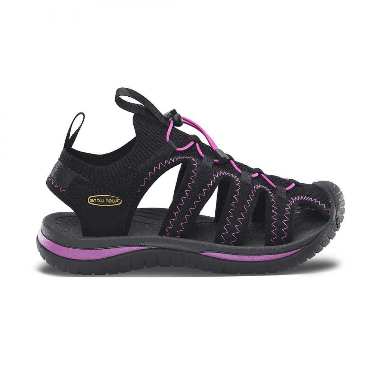 صندل زنانه sn-flower‏ ‏مشکی‏ - women’s closed-toe sandals Flower model code SN-S301W